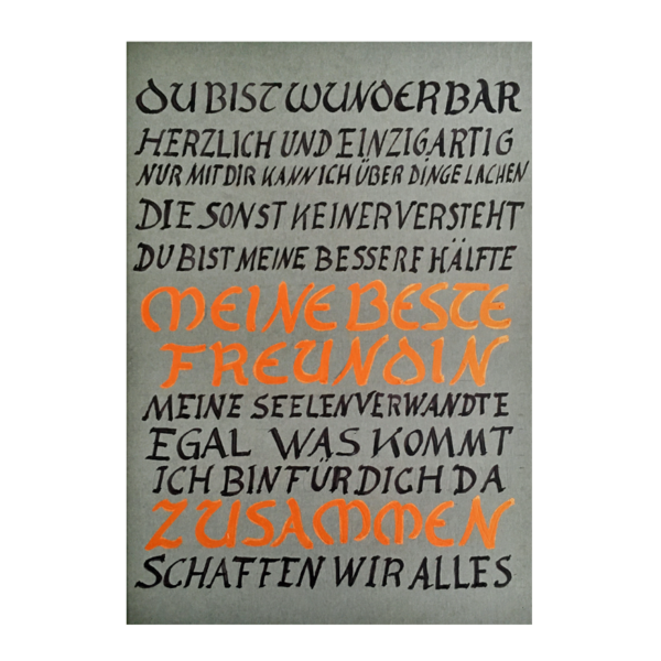 Faltkarte A5 "Wunderbar"