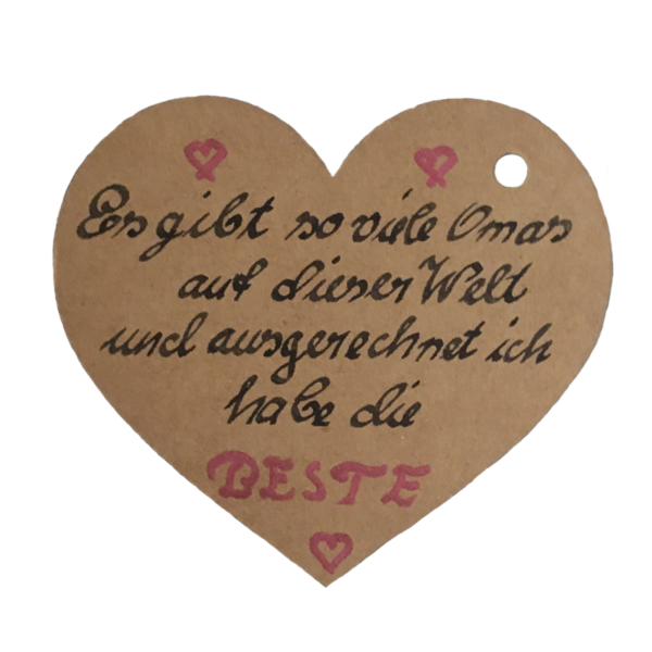 Der Geschenkanhänger “Omas”